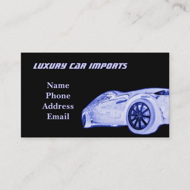 Luxury Car Imports and Service Business Card (Front)
