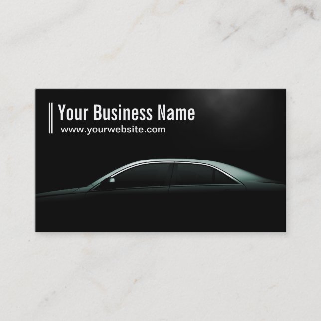 Luxury Car in the Dark Auto Business Card (Front)