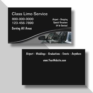 Luxury Car Service Modern Business Cards