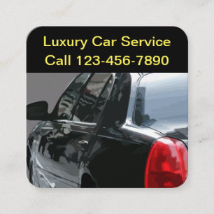 Luxury Car Service Square Business Card