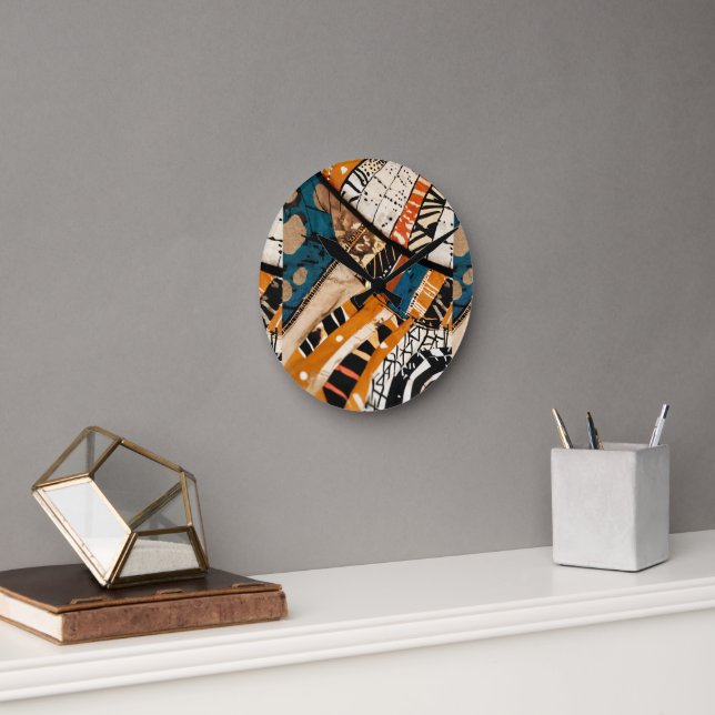 Luxury Caribbean Multicolor Design Round Clock (Office)