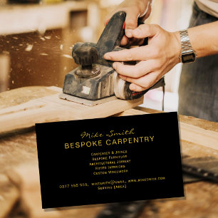 Luxury Carpentry Business Card Bespoke Carpenter