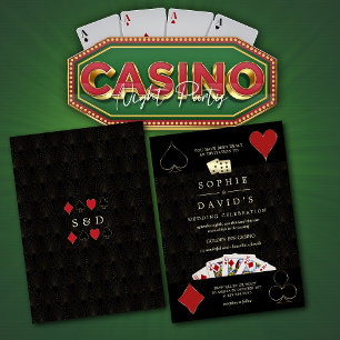 Luxury Casino Vegas Poker Wedding Invitation