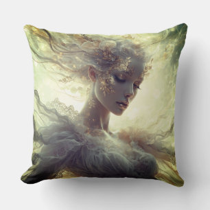 Luxury Celestial Feminine Art, Elegant Cushion