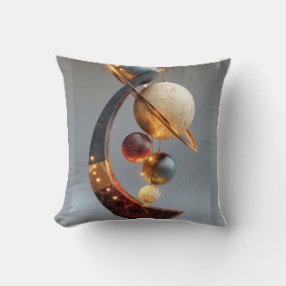 Luxury Celestial Planet Abstract  Cushion