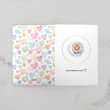 Luxury Celestial Rose Foil Greeting Card - Persona