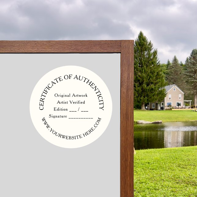 Luxury Certificate of Authenticity Sticker | Ivory (Creator Uploaded)