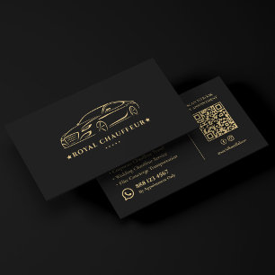 Luxury Chauffeur Service Private Executive Black Business Card