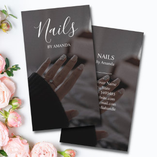 Luxury Chic Nails Salon Manicure Nail Art Beauty  Business Card