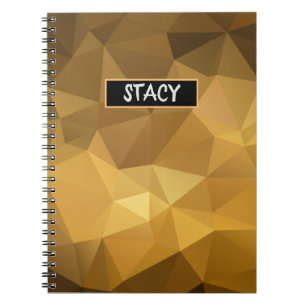 Luxury Chic Poly Monogram Black & Gold Pattern Not Notebook