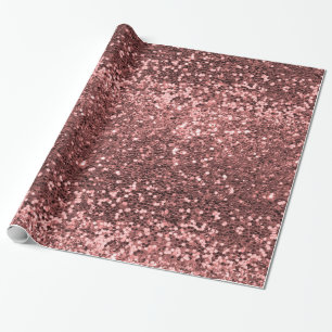 Luxury Chic Rose Gold Glitter Sparkle Girly Glam Wrapping Paper
