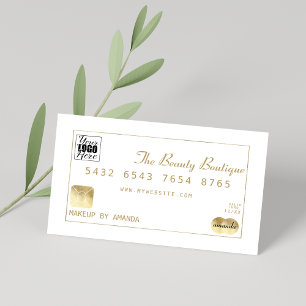 Luxury Chic White Gold Luxury Credit Card Logo