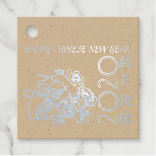 Luxury Chinese Rat Year 2020 paper-cut fruits FFT Favour Tags