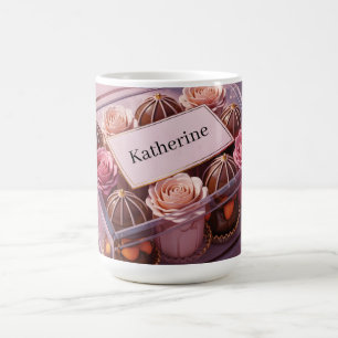 Luxury Chocolate Gift Box with Custom Name Coffee Mug