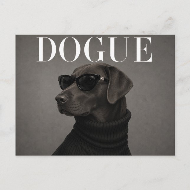 Luxury Chocolate Labrador Postcard (Front)