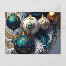 Luxury Christmas Ornaments Blue Gold