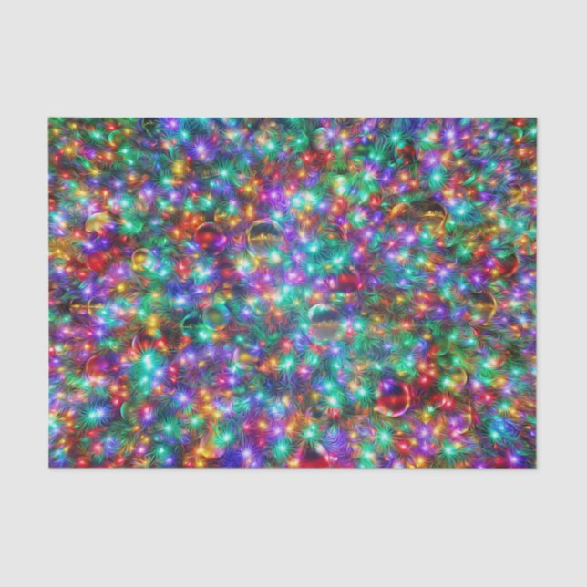 Luxury Christmas Sparkling Stars Tissue Paper (Front)