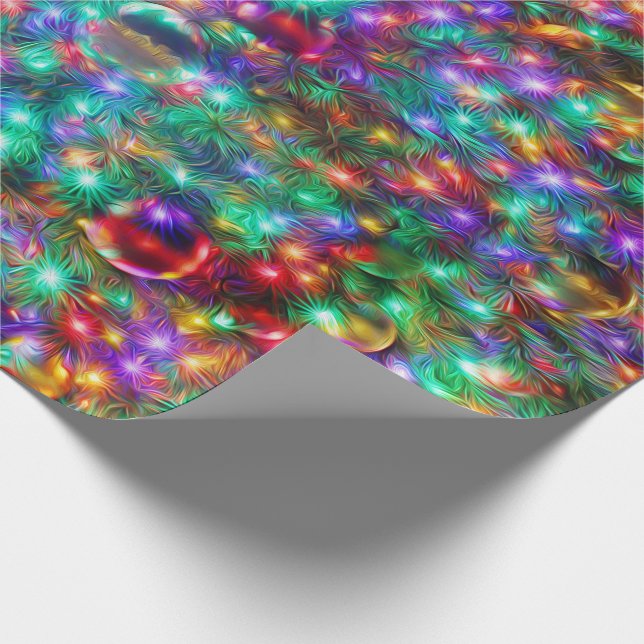 Luxury Christmas Sparkling Stars Wrapping Paper (Corner)