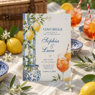 Luxury Ciao Bella Italian Lemon Wedding  Invitation
