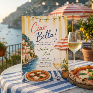 Luxury Ciao Bella Mediterranean Amalfi Coast  Invitation