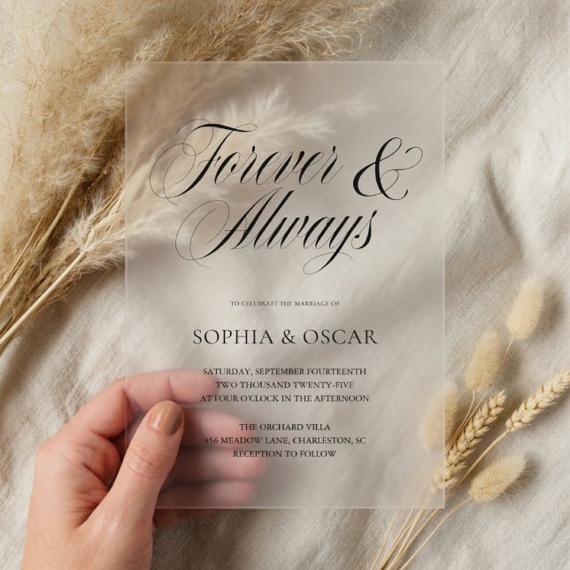 Luxury Clear Acrylic Wedding Invitation | Elegant  (Creator Uploaded)