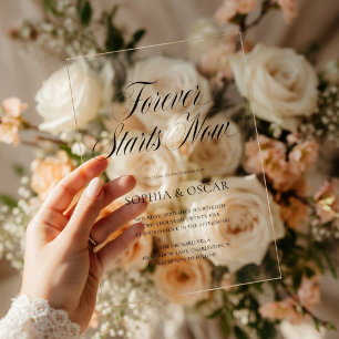 Luxury Clear Acrylic Wedding Invitation Elegant