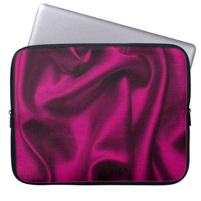 Luxury Cloth Abstract: Grunge Silk Wave Laptop Sleeve (Front)