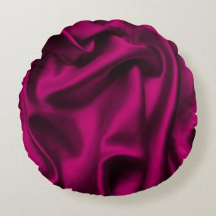 Luxury Cloth Abstract: Grunge Silk Wave Round Cushion