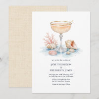 Luxury Coastal Chic Champagne Cocktail Wedding