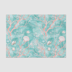 Luxury Coastal Coral Pattern Tissue Paper