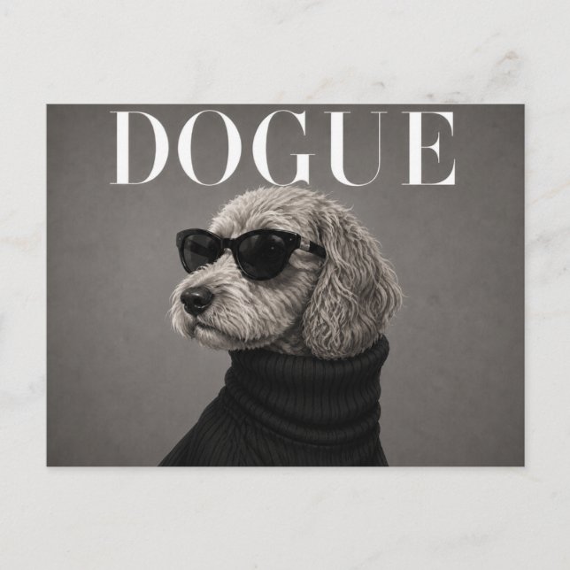 Luxury Cockapoo Dog Portrait Postcard (Front)