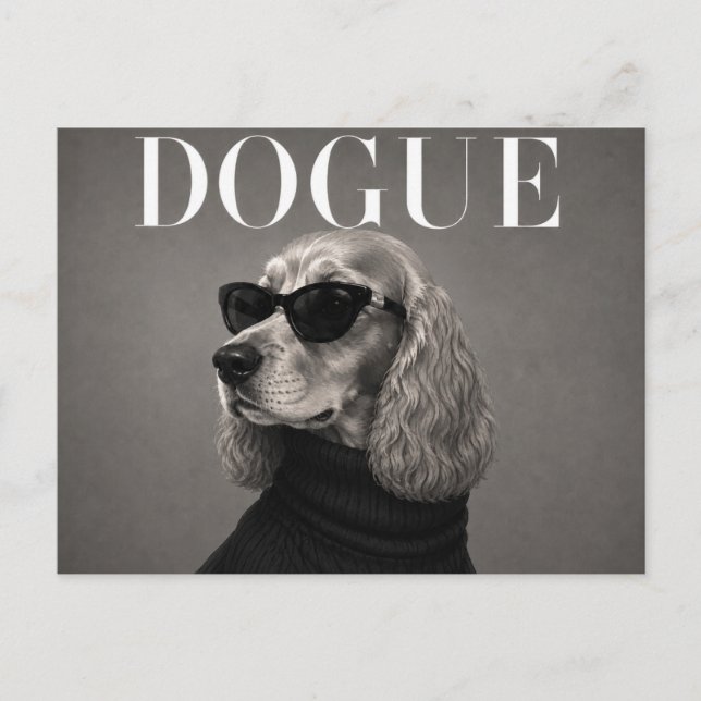 Luxury Cocker Spaniel Dog Portrait Postcard (Front)
