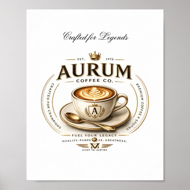 Luxury Coffee Wall Art Print (Front)