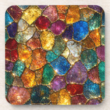 Luxury Colourful Crystal Mosaic Seamless Pattern