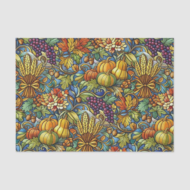 Luxury Colourful Harvest Tissue Paper (Front)