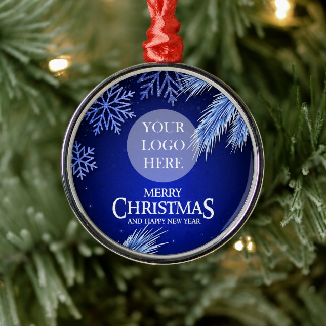 Luxury Company Christmas Party Logo Metal Ornament (Tree)