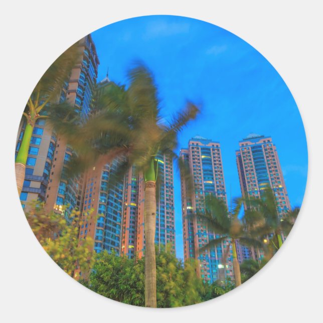 Luxury Condominiums in China Classic Round Sticker (Front)