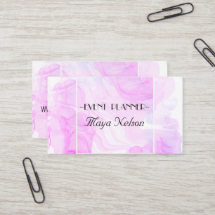  Luxury Cool Pink Marble Business Card