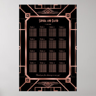 Luxury Copper Black Great Gatsby Seating Chart