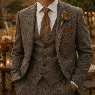 Luxury Copper Patina Rustic Wedding Tie