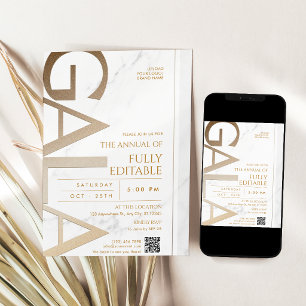 Luxury Corporate Gala Fundraiser Invitation Card