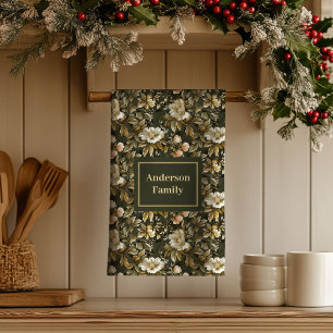 Luxury Cottagecore Personalized Botanical Towel 