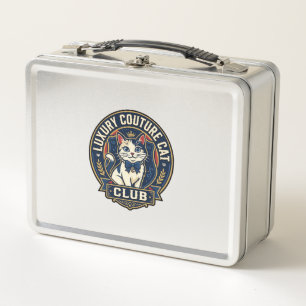 Luxury Couture Cat Cat Mum Gift Idea - Luxury Cout Metal Lunch Box
