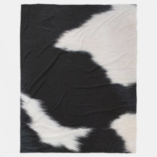 Luxury Cowhide Animal Skin Print  Fleece Blanket