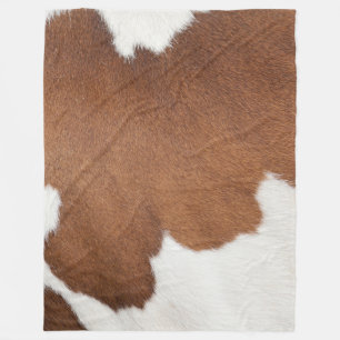 Luxury Cowhide Animal Skin Print  Fleece Blanket