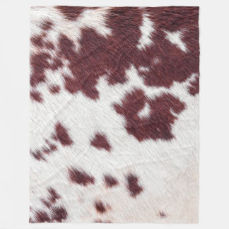 Luxury Cowhide Animal Skin Print Fleece Blanket