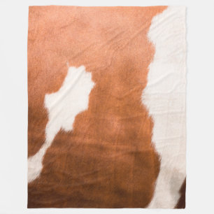 Luxury Cowhide Animal Skin Print  Fleece Blanket