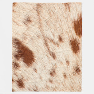 Luxury Cowhide Animal Skin Print  Fleece Blanket