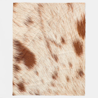 Luxury Cowhide Animal Skin Print Fleece Blanket