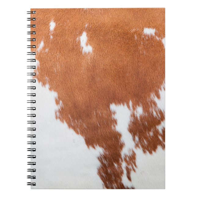 Luxury Cowhide Animal Skin Print Notebook (Front)